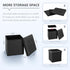 12.6"X12.6"X12.6" B FSOBEIIALEO Folding Storage Ottoman Cube Footrest Faux Leather for Living Room Seat Chest Black