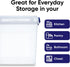 Superio Storage Bins with Lids, Clear Plastic Containers for Organizing, Stackable Totes, 4 Pack, 12 Qt