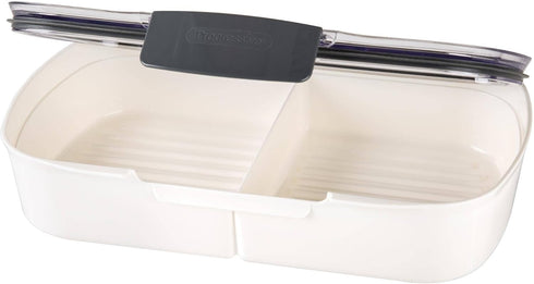 ProKeeper Split Deli Food Storage Container, Air-Tight Silicone Seal and Dry Erase Compatible Lid, 11.75