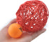 Wicker Rattan Decorative Balls, Table Wedding Party Christmas Season Home Decoration - Red, 4 Inch