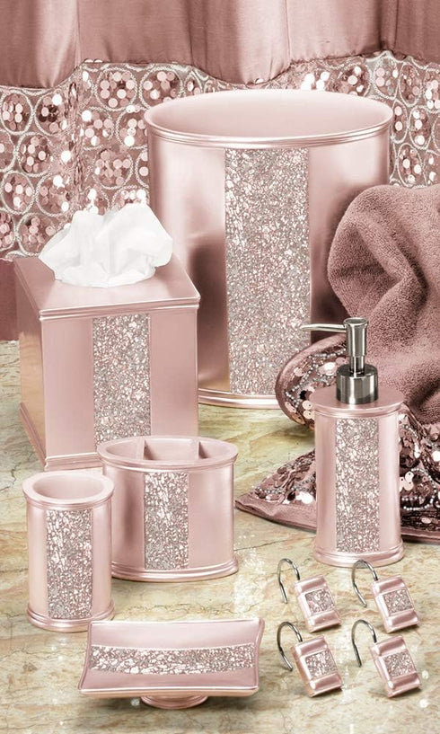 Popular Bath Sinatra Bath Shower Tooth Brush Holder | Silver Modern Classic Bath Accessories | Blush