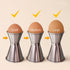 18/8 Set 2 NobleEgg Egg Cups for Soft Boiled Eggs, All Sizes, Topper, Spoons, Stainless Steel
