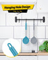 Kitchen Ladle Strainer Set of 2, Large Slotted Spoon with High Heat Resistant BPA Free Non Stick Cooking Skimmers (Grey