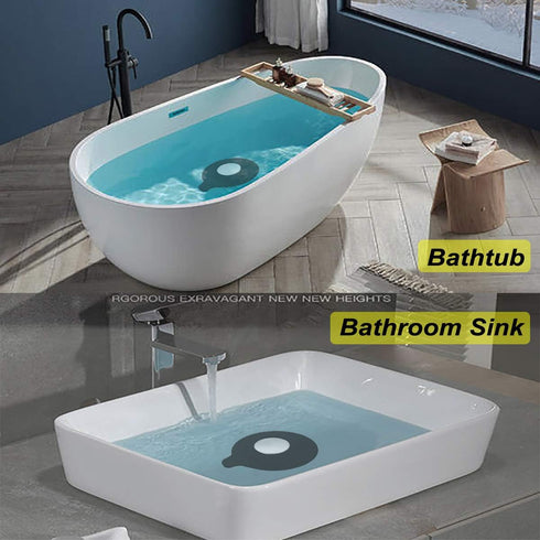 2PCS Bathtub Stopper Hair Catcher Kit, Silicone Drain Stopper for Bathroom, Tub Stopper Plug Cover