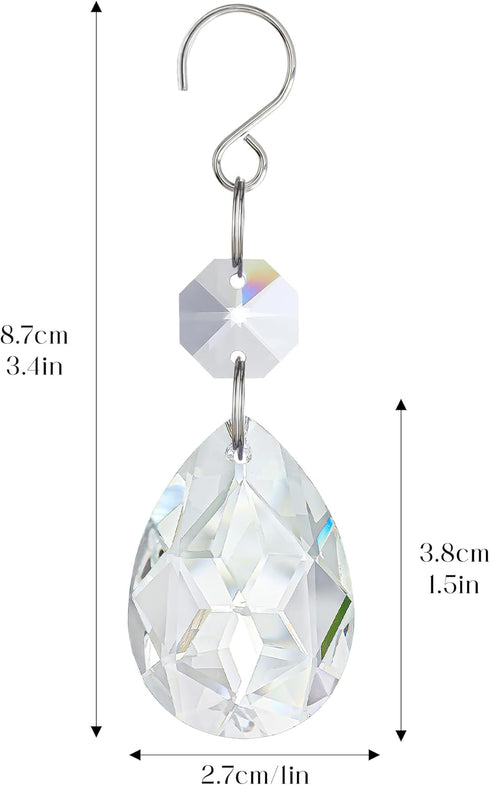 3Inch 10Pcs H&D HYALINE & DORA Crystal Suncatcher Bauhinia Prisms Pendants Chandelier Crystals Replacement Hanging Sun