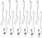 12pcs Stainless Steel Tea Dinner Server Spoon and Cake Fruit Forks, Kitchen Accessory for Wedding Party Dessert