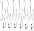 12pcs Stainless Steel Tea Dinner Server Spoon and Cake Fruit Forks, Kitchen Accessory for Wedding Party Dessert