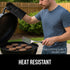 GORILLA GRIP BPA-Free Soft Silicone Oven Mitts, 14.5x8.3, Heat Resistant Cooking Gloves, Set of 2, Black