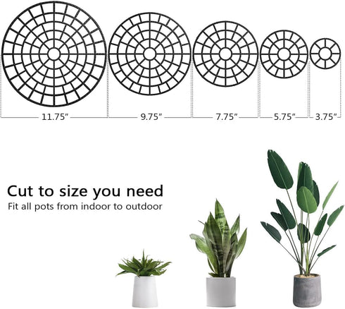 WISHDIAM 6PCS Plant Riser, 12 inches Adjustable Heavy Plant Stand for Indoor, Outdoor, Airflow and Drainage