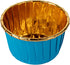 Restaurantware Panificio 3.5 Ounce Baking Cups, 50 Greaseproof Foil Cups, Oven-Ready Blue Muffin Liners