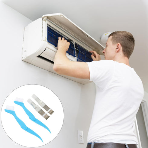 PRETYZOOM 4pcs Air Conditioner Fin Cleaning Set: AC Fin Comb Condenser Air Conditioning Brush Condenser Fin Straightener Cleaner Air Conditioner Cleaning Assesory by PRETYZOOM