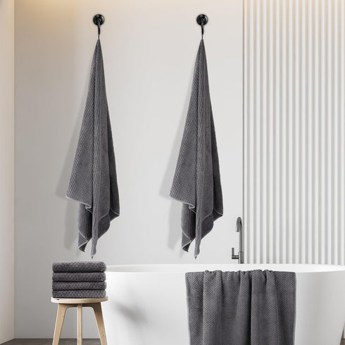 8 Set, 2 2 4 HOMEXCEL Piece Bath Towel Microfiber Bathroom Towel - Bath Towels, Hand Towels, and Wash Cloths, Super