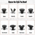 MroMax Universal Pot Lid Cover Knob Handle, Replacement Knob for Kitchen Cookware, Black Leaves, 5Pcs