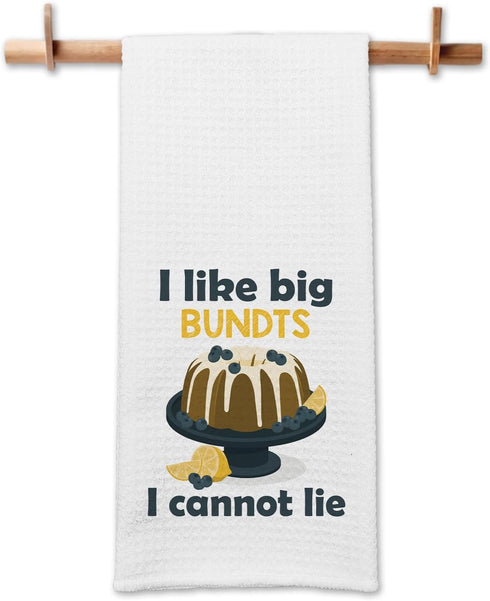 GOSJINNK Funny Baking Kitchen Towels I Like Big Bundts I Cannot Lie Cleaning