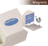 PU Leather Square Tissue Box Cover, Multi-Functional Holder for Tissue and Remote Control Storage
