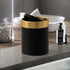 Small Trash Can with Lid, Mini Desk Trash Can, 1.5 Liter / 0.4 Gallon Metal Garbage Can for Countertop