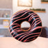 HYSEAS Round Throw Pillow, 14 Inch Chocolate Pink Donut, 3D Digital Print Decorative Soft Plush Pillow