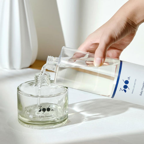 396 16.9oz(500ml), 10 st. Reed Diffuser Oil Refill, Baby Powder(Also Known as Refreshing Air), Fiber Reed Sticks/Home