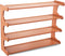 Eloplzxe Shoe Rack,Small 4 Tier Shoe Organizer Storage Shelf,Bamboo Narrow Shoe Closet,Small Space