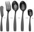 O.C.E. 5-Piece Matte Black Serving Flatware Silverware Set, Utensil Set of Stainless Steel, Satin Finish, Hostess Tableware Serving Set, Dishwasher Safe by O.C.E.