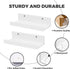 12" Set 2 Muzilife Small Floating Wall Ledge Shelves with Lip - of Wood Floating Shelves - White Wall Mounted Picture