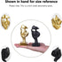 4 Set PCS Black Thinker Statue Abstract Sculptures Home Decor for Bookshelf, Office, TV Stand Knick Knacks See No Evil