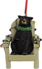 Black Bear Ornament on Adirondack Chair - Resin Decoration