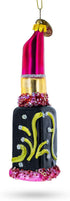 Red Lipstick Blown Glass Christmas Ornament