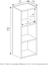 3-Tier Furinno Pasir No Tool Assembly Open Shelf Bookcase, French Oak