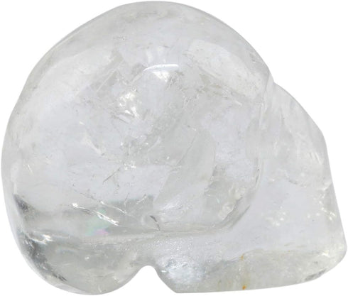 mookaitedecor 1 Inch Rock Quartz Crystal Skull Sculpture, Set of 5, Hand Carved Gemstone