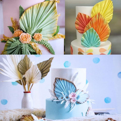 Fan Leaf Fondant Mold, Palm Leaf Silicone Mold for Cake Decorating, Hawaiian Tropical Leaf Candy Mold