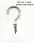 50 Pcs (304) Stainless Steel Screw Ceiling Hooks, 7/8 Inch Cup Hook Screw-in Light Hooks for Outdoor and Indoor Hanging