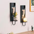 Set 2 17.7 4.33 5.1 inches, of Boho Wall Decor, Modern Abstract Face Candle Sconces, Artistic Sculptural Design, x x