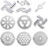 10 PCS Meat Grinder Blades, Stainless Steel Parts for Size 5 Stand Mixer and Meat Grinder Accessories