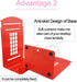MerryNine 2pcs Metal Book Ends, Non Skid Heavy Bookends for Shelves, Telephone Booth Decorative Organizers (Red-2pcs)