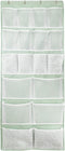 Over the Door Organizer with 4 Kinds of Pockets, Hanging Holder Rack for Shoes, Socks, Toys, Green