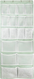Over the Door Organizer with 4 Kinds of Pockets, Hanging Holder Rack for Shoes, Socks, Toys, Green