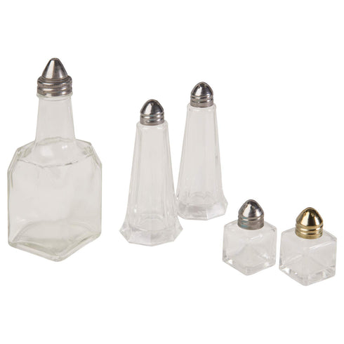 Update International (SK-CUG) 1/2 oz Square Shakers with Gold Top, Set of 12