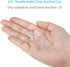 Pawfly 20 Pack Double Sided Suction Cups - 0.8 Inch Clear PVC Plastic for Glass Table Mirror