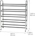 5-Tier 15 Closet IRIS USA Shoe Rack, Up to Pairs, Shoe Organizer for Entryway Small Space, Shoe Storage Shelf, Tall