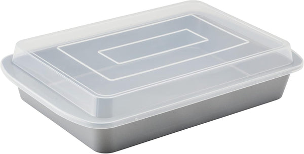 Farberware GoldenBake Nonstick Baking Pan with Lid, Rectangle, Insulated, 9 Inch x 13 Inch, Gray
