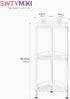 3Tier 12 SWTYMIKI Standing Shower Caddy Corner - Stainless Steel ShowerOrganizer Shelf with Hooks and Adhesive Pads