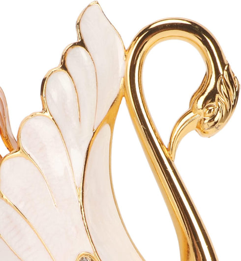 Coffee Dessert Dinner Spoon Set with Swan Base Holder, Forks Spoons for Cake Salad Cocktail Birthday Gift