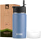 koodee Water Bottle with Straw, 12 oz Stainless Steel Double Wall Vacuum Insulated for School, BPA Free (Royal Blue)