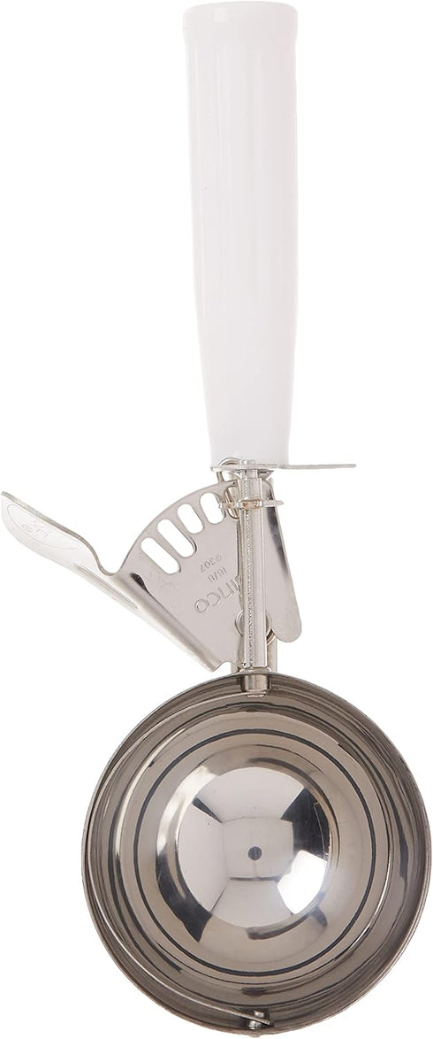 Winco ICD-6 No.6 Ice Cream Disher, White Plastic Handle