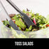GORILLA GRIP Stainless Steel Heat Resistant Kitchen Tongs - 9 + 12 Inch Set of 2 BBQ Tong with Non Scratch Silicone Tip