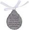 Cathedral Art Abbey & CA Gift Tear-Shaped Memorial Ornament, One Size, Silver, Christmas