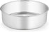 TeamFar Round Cake Pan, 8’’ x 3’’ Stainless Steel Deep Baking Pan for Birthday Party, Non-Toxic & Dishwasher Safe