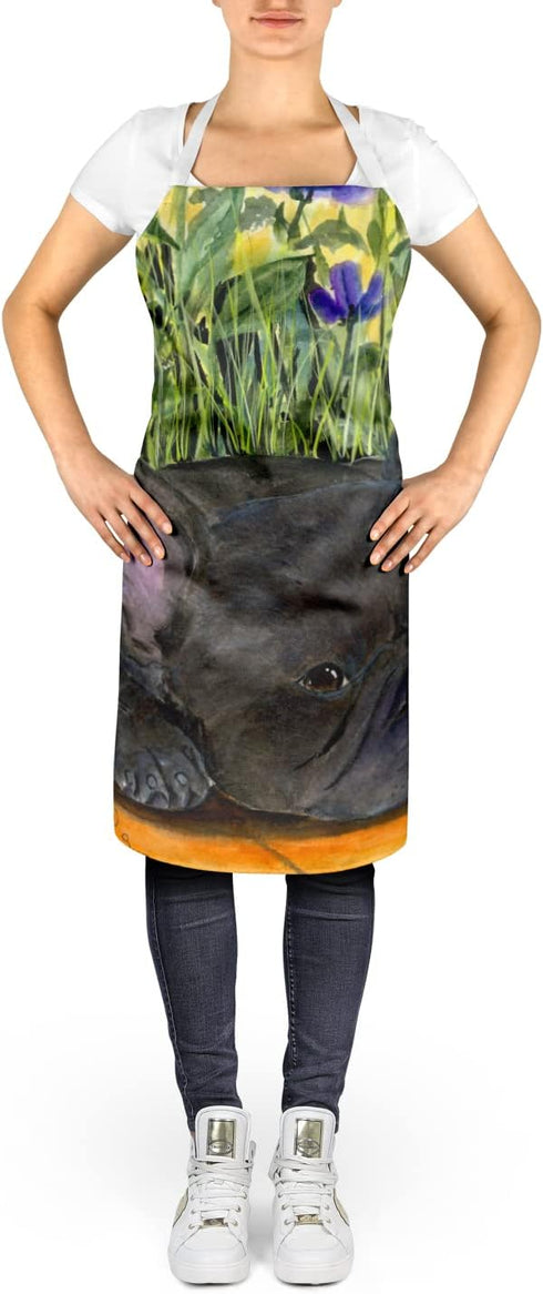 Caroline's Treasures SS8674APRON French Bulldog Apron for Adult Women Men, Unisex, Large, Multicolor, Cooking Kitchen