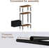 Newmics 3-Tier Narrow Side Table with Fabric Basket, End Table for Small Spaces, Slim Nightstand with Storage Shelf